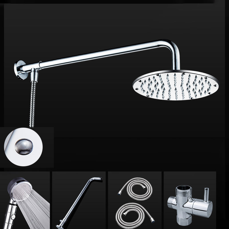 Lisslune | Contemporary Showerhead Combination Dual Showerhead Stainless Steel Wall-Mounted Showerhead