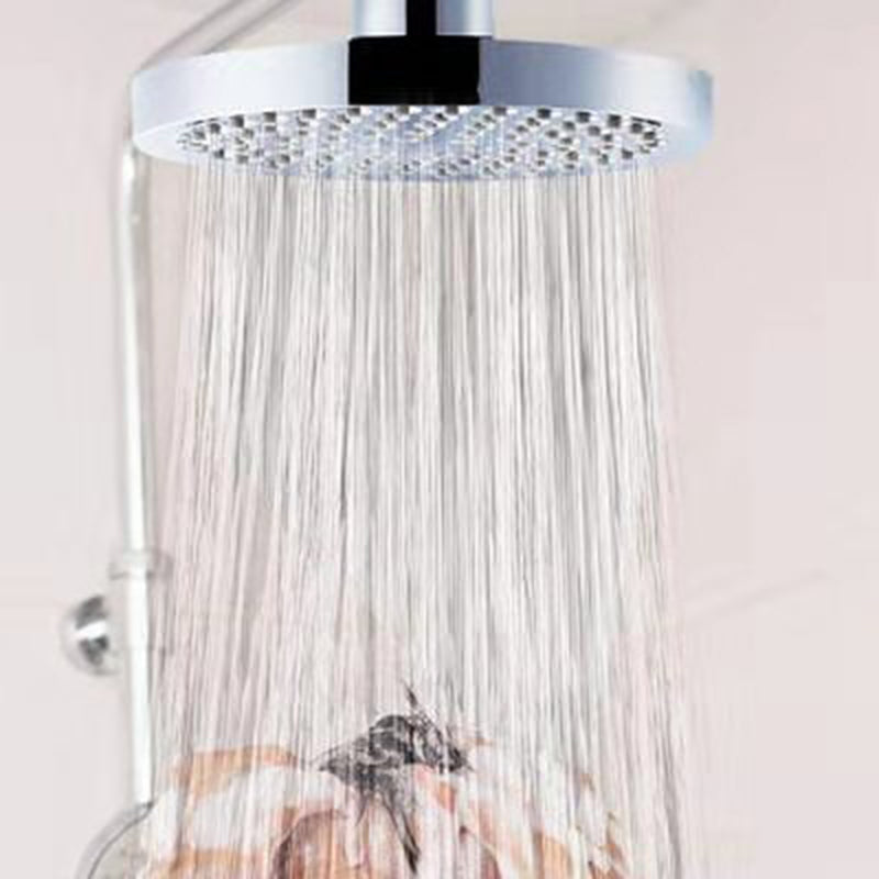 Lisslune | Contemporary Shower Combination Fixed Shower Head Stainless Steel Wall Mounted Round Shower Head