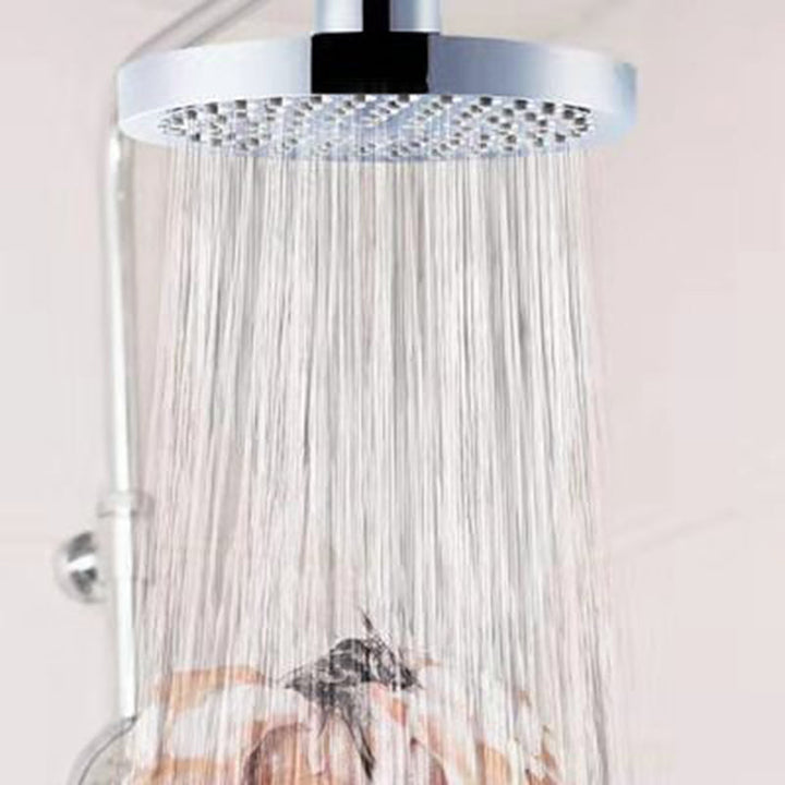 Lisslune | Contemporary Shower Combination Fixed Shower Head Stainless Steel Wall Mounted Round Shower Head