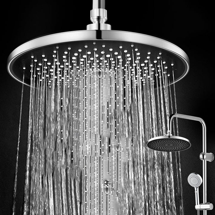Lisslune | Contemporary Showerhead Combination Rainfall Chrome Wall Mount Showerhead