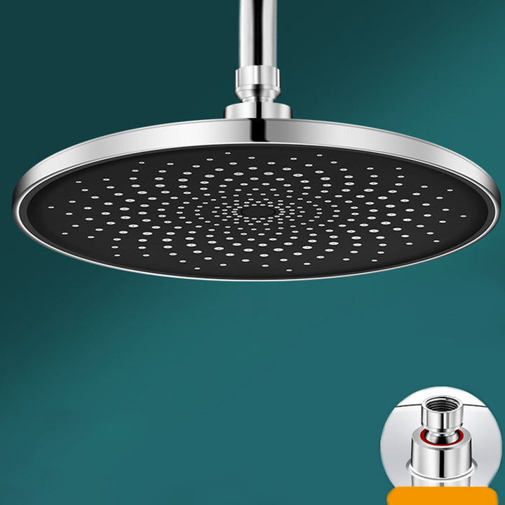 Lisslune | Contemporary Showerhead Combination Rainfall Chrome Wall Mount Showerhead