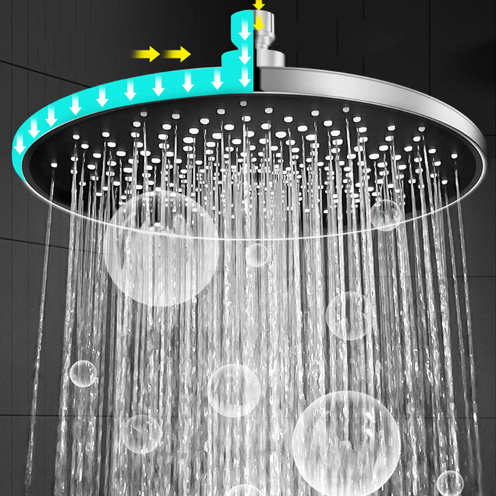 Lisslune | Contemporary Showerhead Combination Rainfall Chrome Wall Mount Showerhead