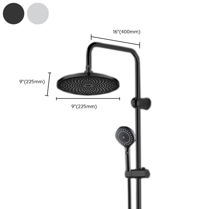 Lisslune | Contemporary Showerhead Combination Rainfall Chrome Wall Mount Showerhead