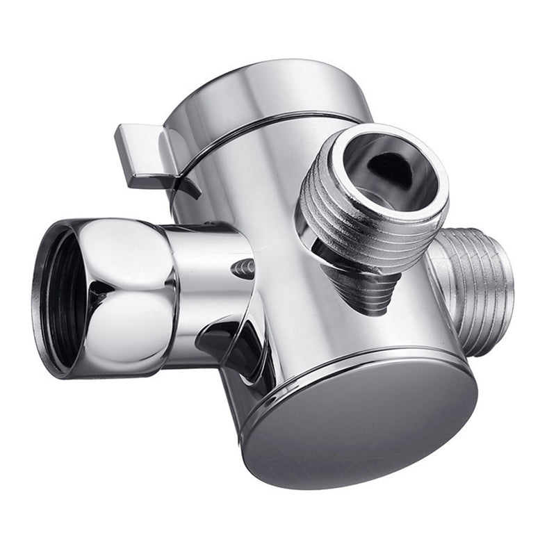 Lisslune | Contemporary Shower Combination Double Shower Head Chrome Wall Mount Round Shower Head