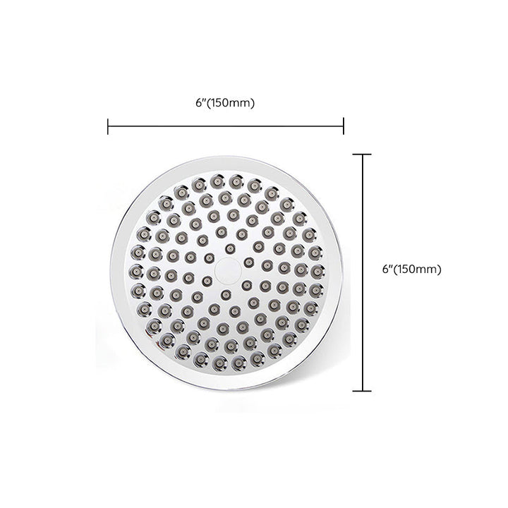 Lisslune | Contemporary Shower Combination Double Shower Head Chrome Wall Mount Round Shower Head