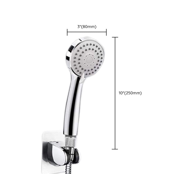 Lisslune | Contemporary Shower Combination Double Shower Head Chrome Wall Mount Round Shower Head