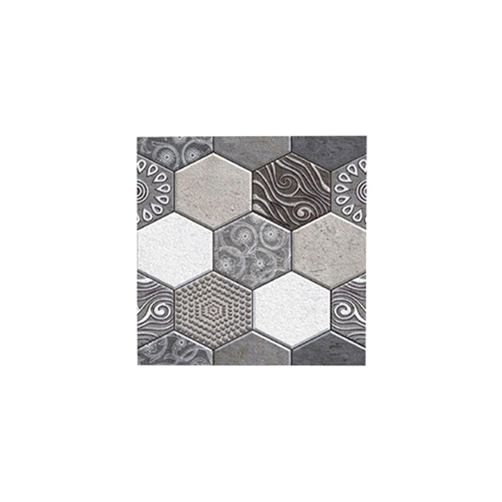 Lisslune | Tile-Peel & Stick Hexagon Waterproof Plastic Tile-Peel & Stick for Shower 2-Pack