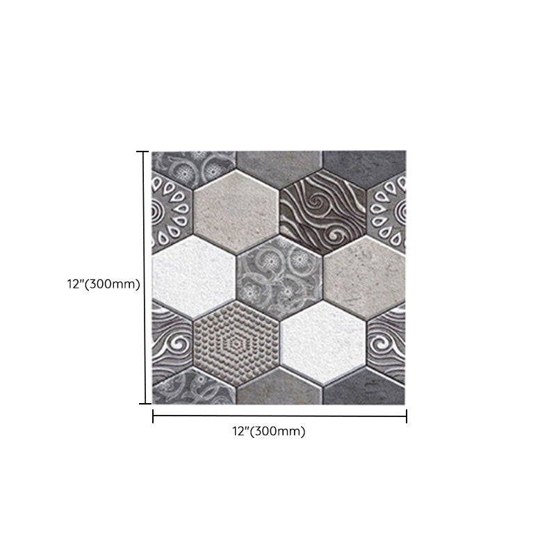 Lisslune | Tile-Peel & Stick Hexagon Waterproof Plastic Tile-Peel & Stick for Shower 2-Pack