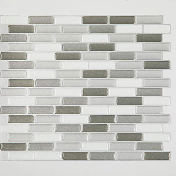 Lisslune | PVC Peel & Stick Tile Subway Rectangle Stain Resistant Peel & Stick Tile for the Kitchen
