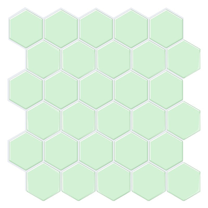 Lisslune | Peel and Stick Wall Tile Waterproof Hexagonal PVC Peel and Stick Wall Tile