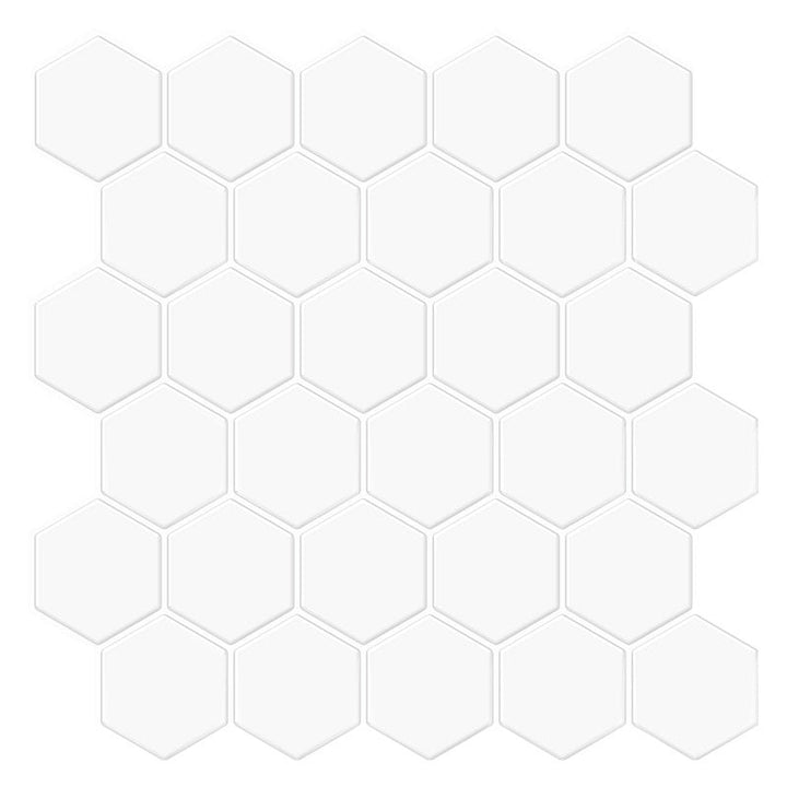 Lisslune | Peel and Stick Wall Tile Waterproof Hexagonal PVC Peel and Stick Wall Tile