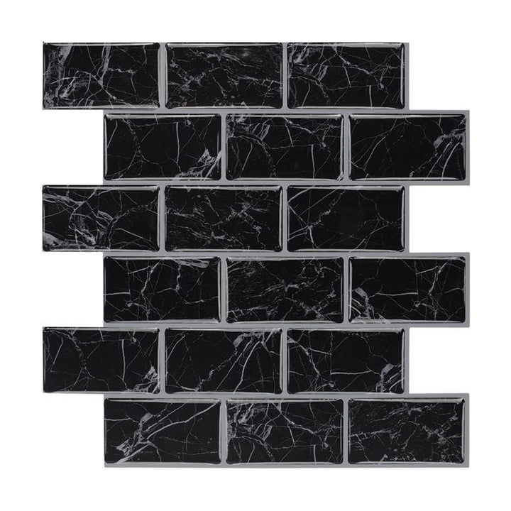 Lisslune | Peel and Stick Tiles Rectangular Stain Resistant PVC Subway Peel and Stick Tiles for the Kitchen