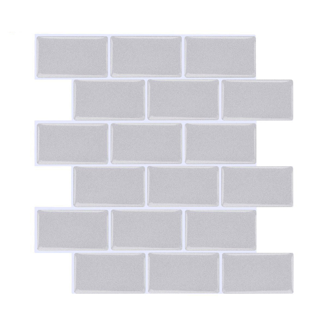 Lisslune | Peel and Stick Tiles Rectangular Stain Resistant PVC Subway Peel and Stick Tiles for the Kitchen