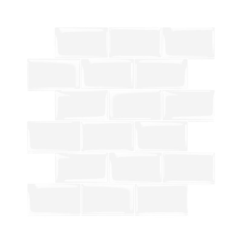 Lisslune | Peel and Stick Tiles Rectangular Stain Resistant PVC Subway Peel and Stick Tiles for the Kitchen