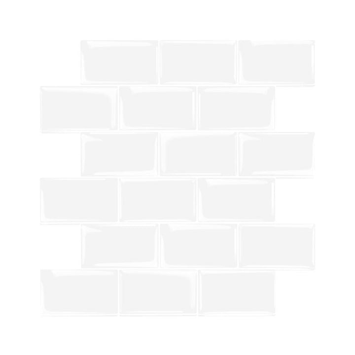 Lisslune | Peel and Stick Tiles Rectangular Stain Resistant PVC Subway Peel and Stick Tiles for the Kitchen