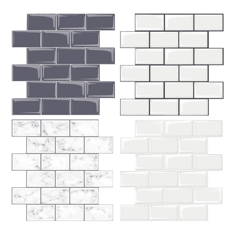 Lisslune | Peel and Stick Tiles Rectangular Stain Resistant PVC Subway Peel and Stick Tiles for the Kitchen