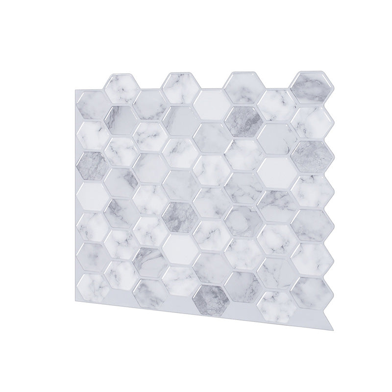 Lisslune | Peel and Stick Tile Waterproof Hexagonal Plastic Peel and Stick Tile for Shower