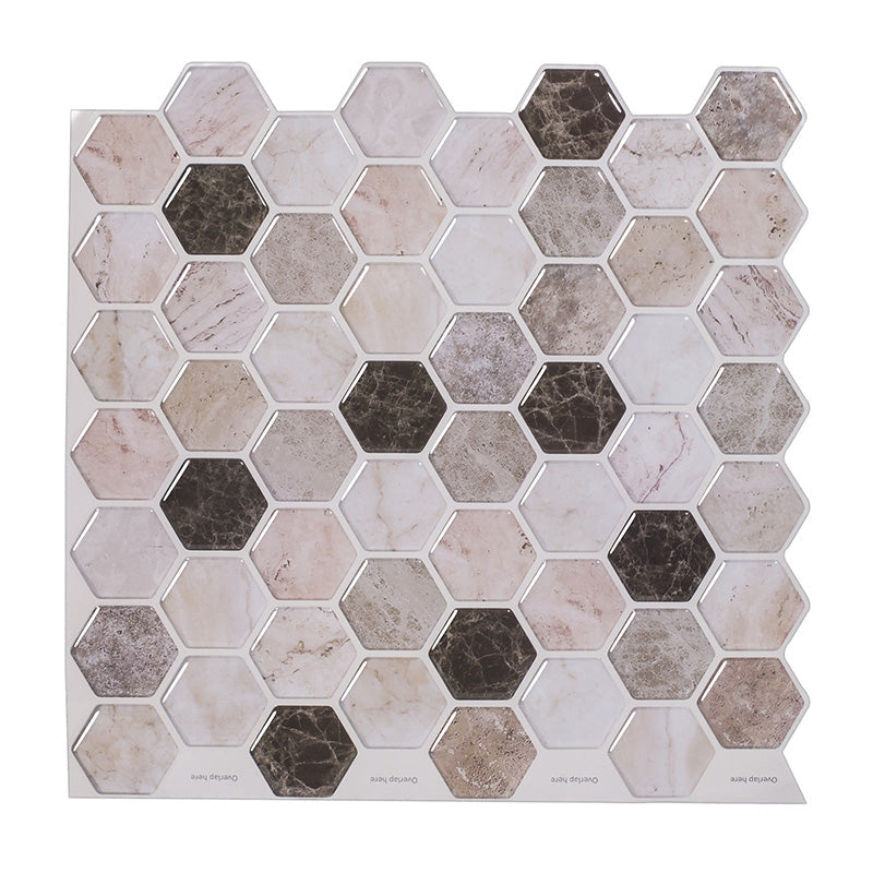 Lisslune | Peel and Stick Tile Waterproof Hexagonal Plastic Peel and Stick Tile for Shower