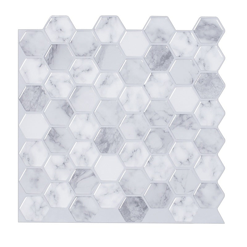 Lisslune | Peel and Stick Tile Waterproof Hexagonal Plastic Peel and Stick Tile for Shower