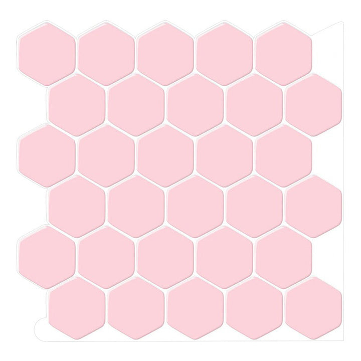 Lisslune | Self-adhesive Tiles Solid Color Hexagonal Scratch-resistant Self-adhesive Tiles