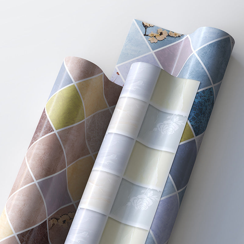 Lisslune | Peel and Stick Wall Tile Plastic Square Mosaic Waterproof Peel and Stick Wall Tile