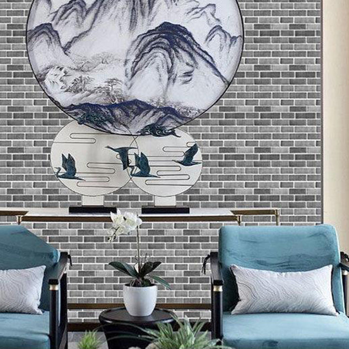 Lisslune | Industrial Wall Panel 3D Brick Bathroom Living Room Wall Panels Set of 5