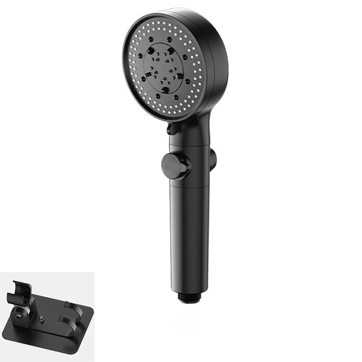 Lisslune | Bathroom Showerhead 5-Spray Round Handheld Shower Holder Wall Mount Showerhead