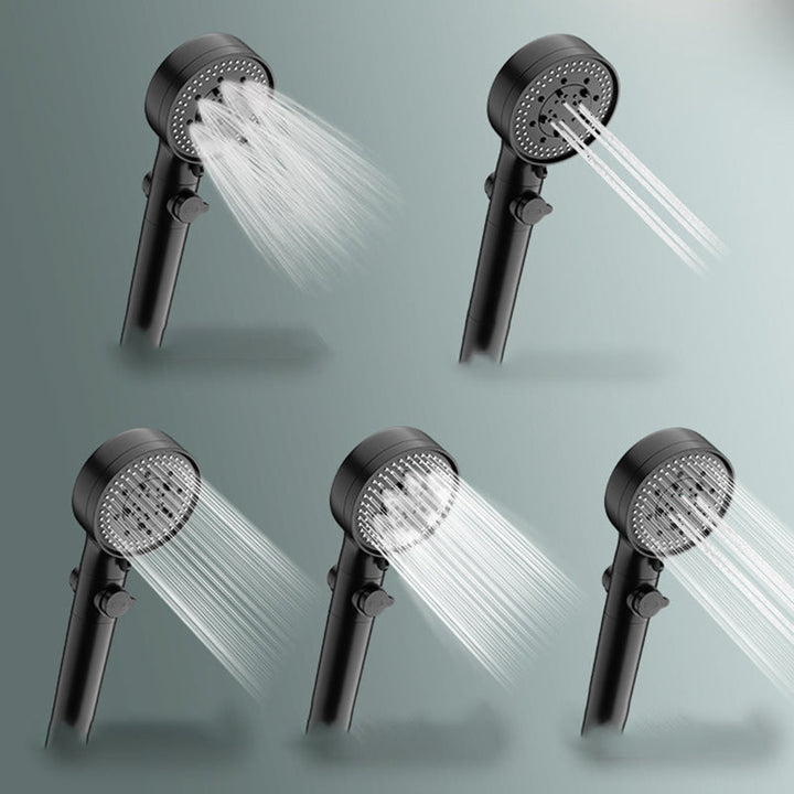 Lisslune | Bathroom Showerhead 5-Spray Round Handheld Shower Holder Wall Mount Showerhead