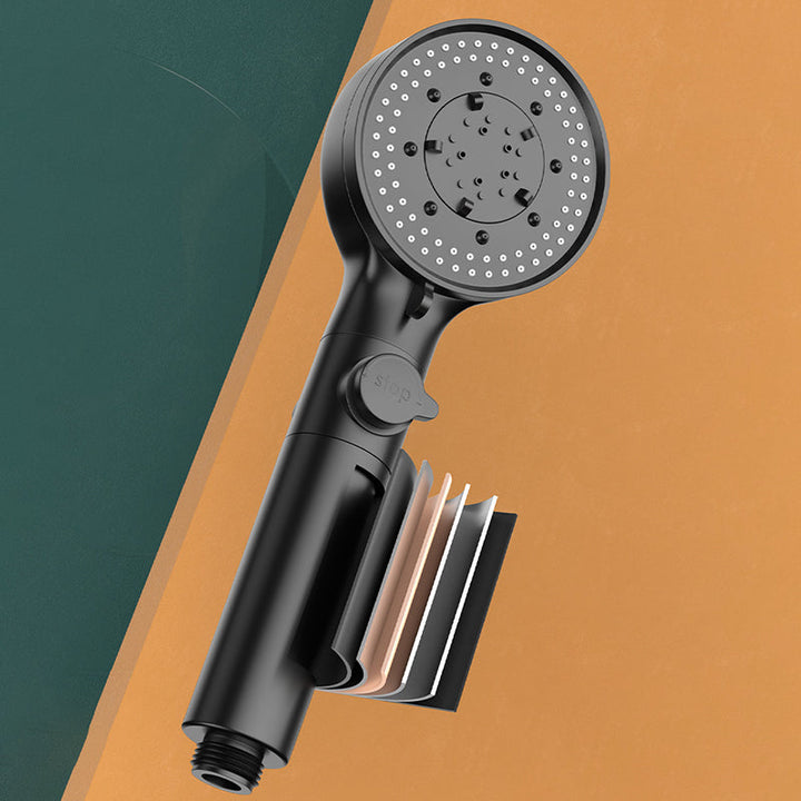 Lisslune | Bathroom Showerhead 5-Spray Round Handheld Shower Holder Wall Mount Showerhead