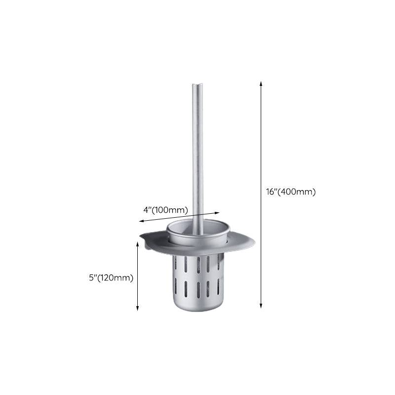 Lisslune | Silver Modern Bathroom Accessory Set with Bath Shelf/Towel Holder & Bathrobe Hook
