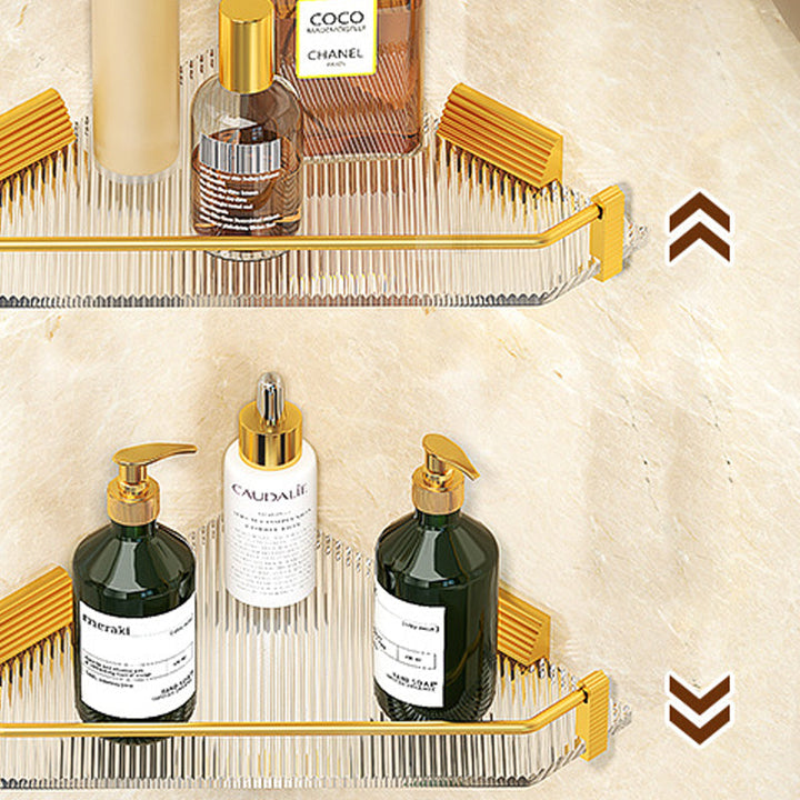 Lisslune | Modern Bathroom Hardware Set Towel Holder Bathroom Shelf Gray/Gold Bathroom Hardware Set
