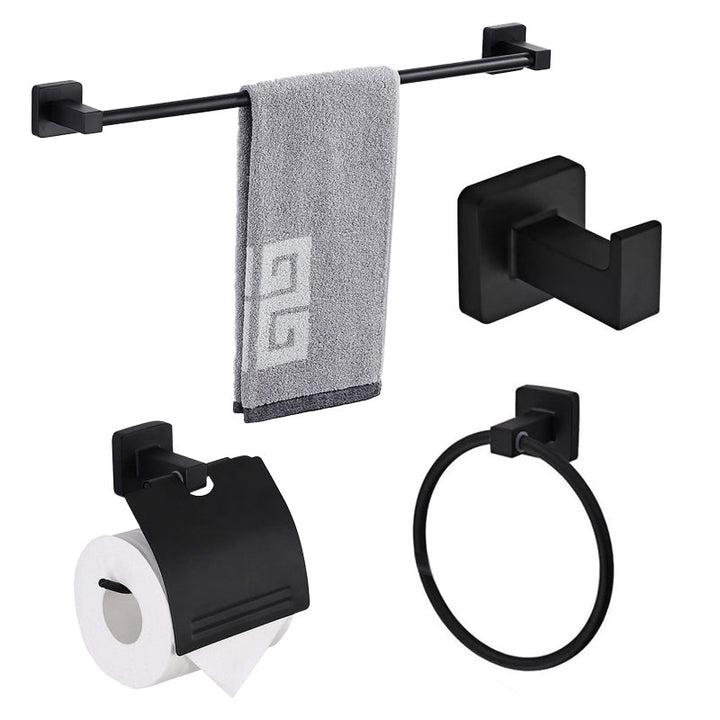 Lisslune | Traditional Metal Bathroom Hardware Set Wall Hooks/Towel Bar/Ring & Paper Holder