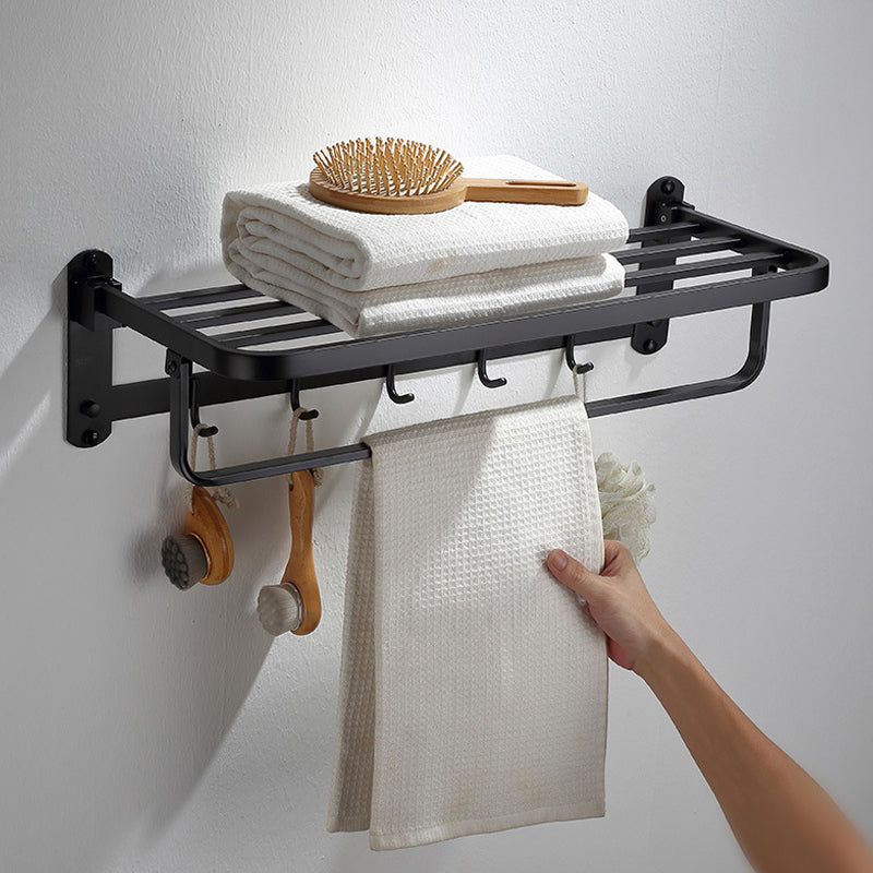 Lisslune | Modern Bathroom Accessory Set Bath Shelf Towel Holder Matte Black Bath Hardware Set