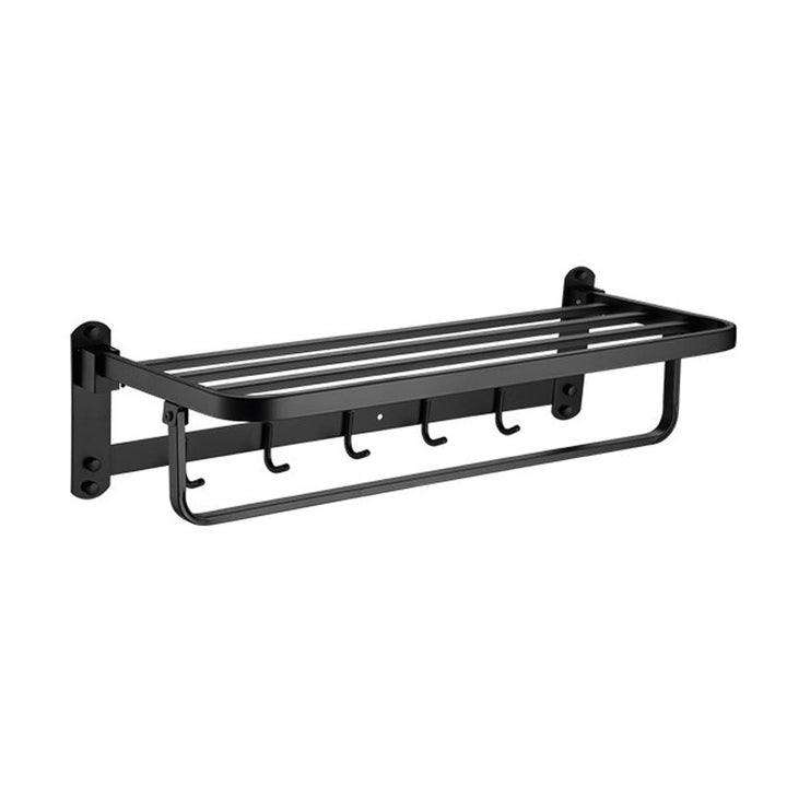 Lisslune | Modern Bathroom Accessory Set Bath Shelf Towel Holder Matte Black Bath Hardware Set