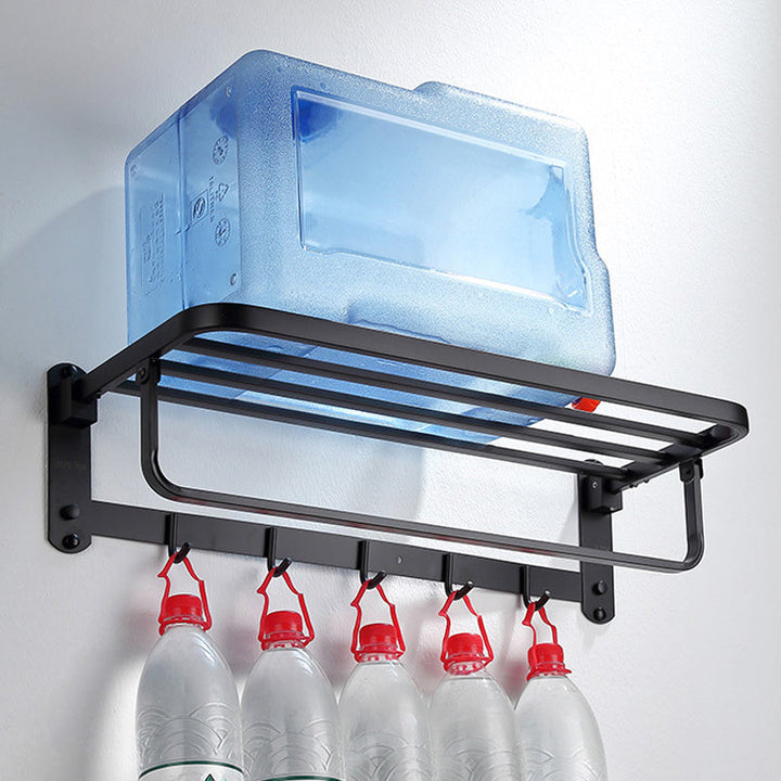 Lisslune | Modern Bathroom Accessory Set Bath Shelf Towel Holder Matte Black Bath Hardware Set