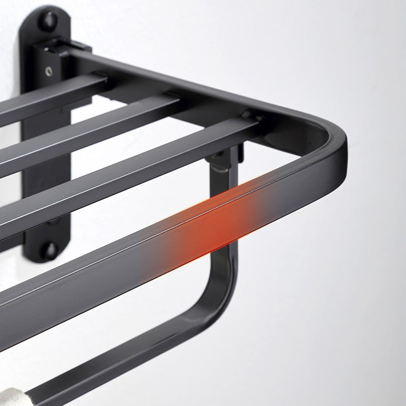 Lisslune | Modern Bathroom Accessory Set Bath Shelf Towel Holder Matte Black Bath Hardware Set