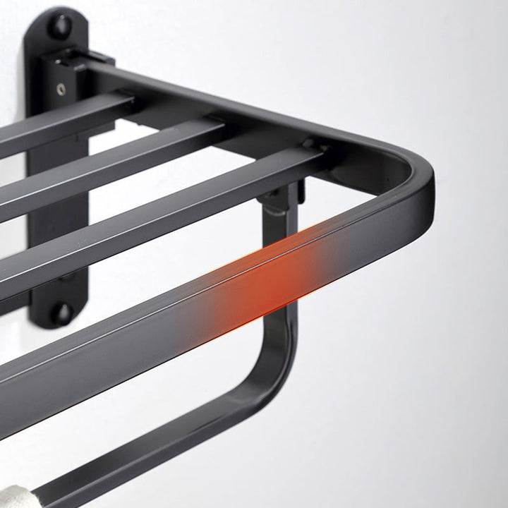 Lisslune | Modern Bathroom Accessory Set Bath Shelf Towel Holder Matte Black Bath Hardware Set