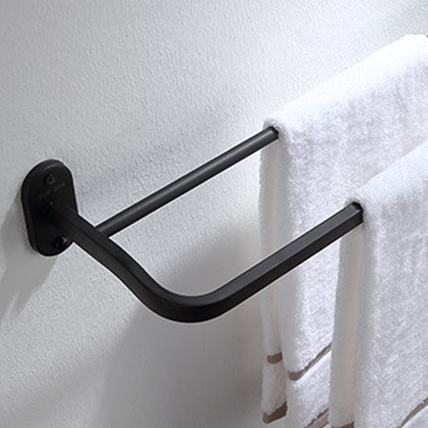 Lisslune | Modern Bathroom Accessory Set Bath Shelf Towel Holder Matte Black Bath Hardware Set