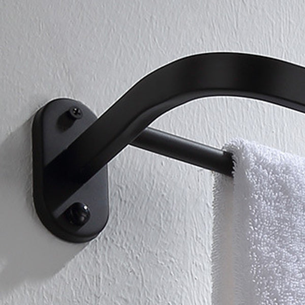 Lisslune | Modern Bathroom Accessory Set Bath Shelf Towel Holder Matte Black Bath Hardware Set