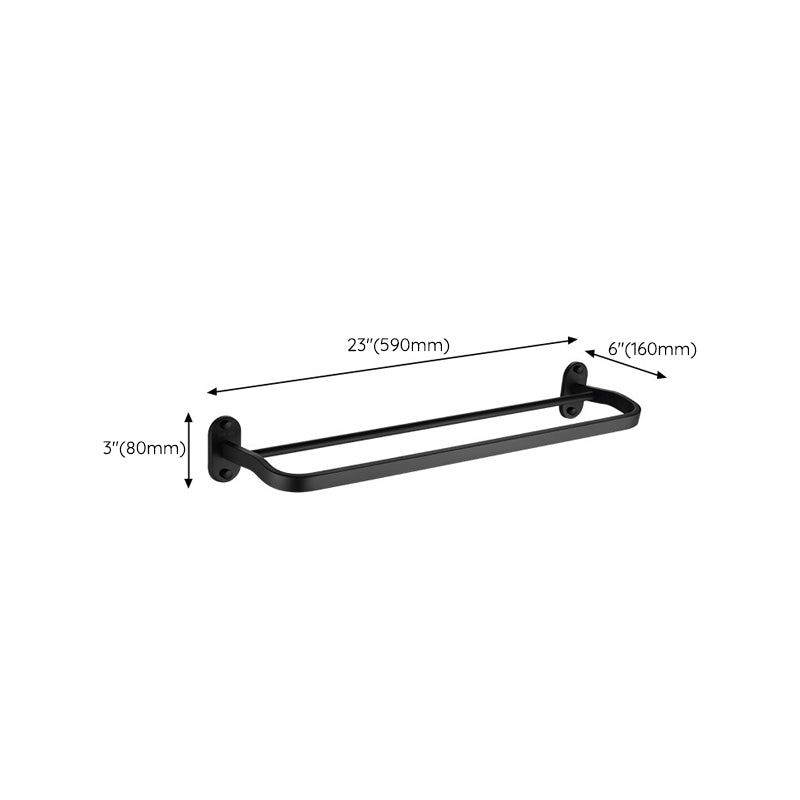Lisslune | Modern Bathroom Accessory Set Bath Shelf Towel Holder Matte Black Bath Hardware Set