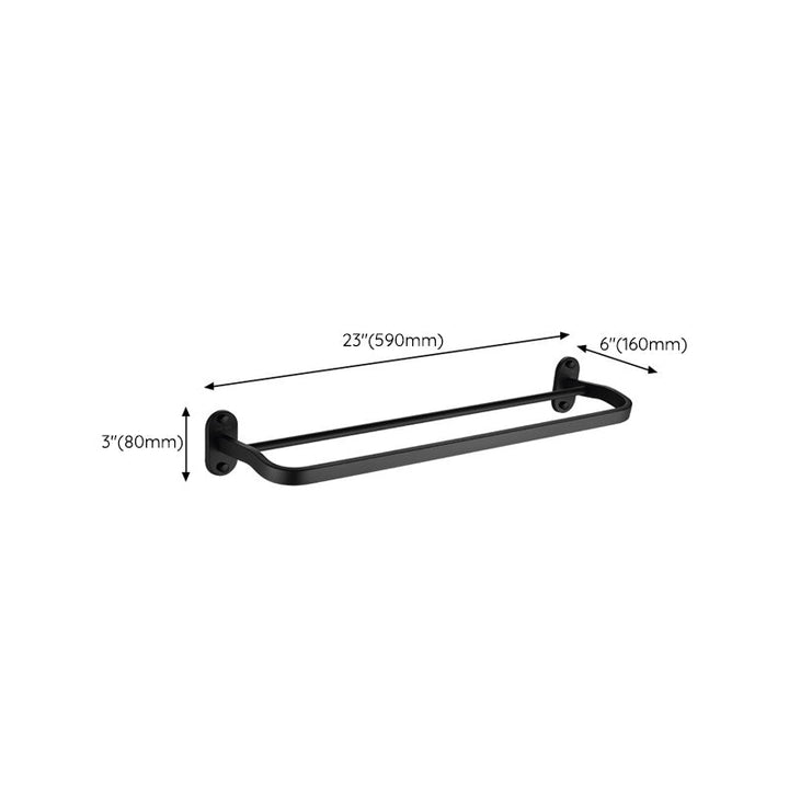 Lisslune | Modern Bathroom Accessory Set Bath Shelf Towel Holder Matte Black Bath Hardware Set