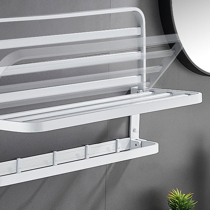 Lisslune | Modern Bathroom Accessories Set Towel Bar Bathroom Shelf White Bathroom Accessories Set
