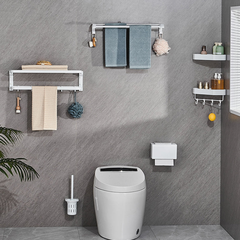 Lisslune | Modern Bathroom Accessories Set Towel Bar Bathroom Shelf White Bathroom Accessories Set