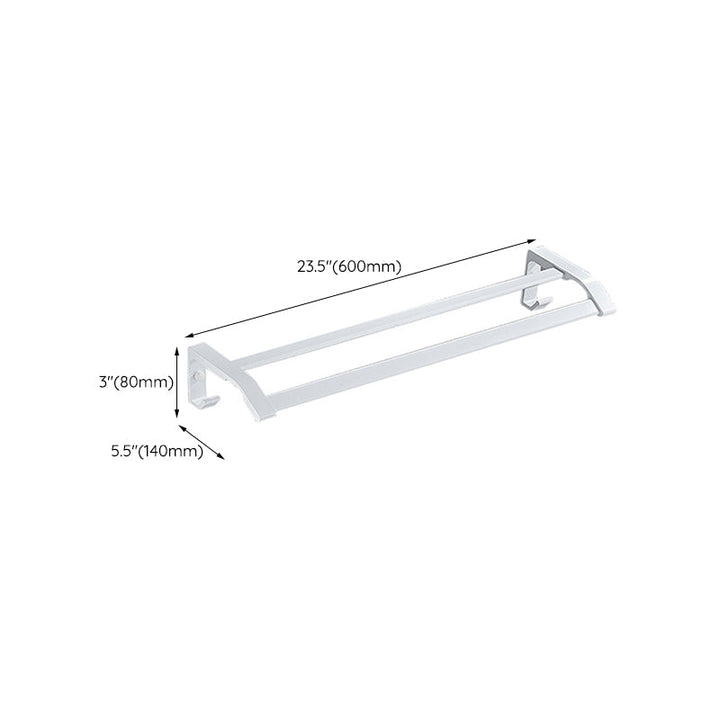 Lisslune | Modern Bathroom Accessories Set Towel Bar Bathroom Shelf White Bathroom Accessories Set