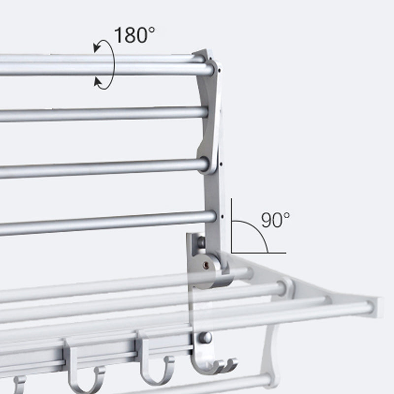 Lisslune | Silver Contemporary Bathroom Hardware Set Stainless Steel Aluminum Bathroom Set