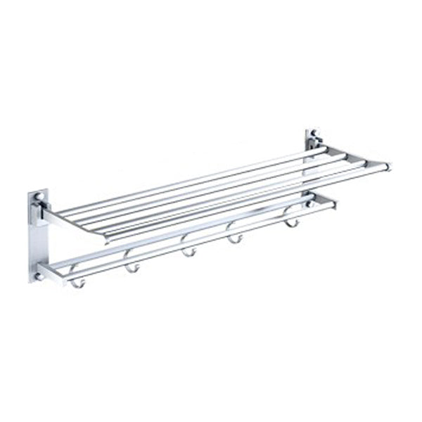 Lisslune | Silver Contemporary Bathroom Hardware Set Stainless Steel Aluminum Bathroom Set