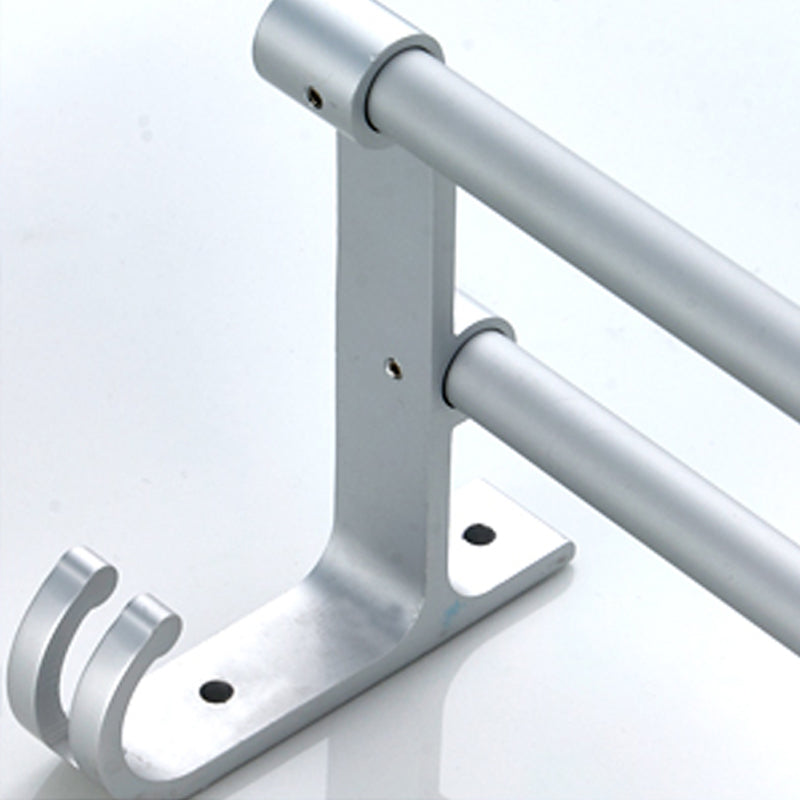 Lisslune | Silver Contemporary Bathroom Hardware Set Stainless Steel Aluminum Bathroom Set