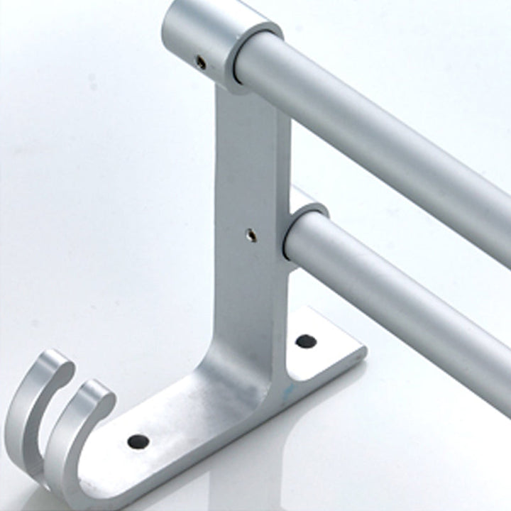 Lisslune | Silver Contemporary Bathroom Hardware Set Stainless Steel Aluminum Bathroom Set