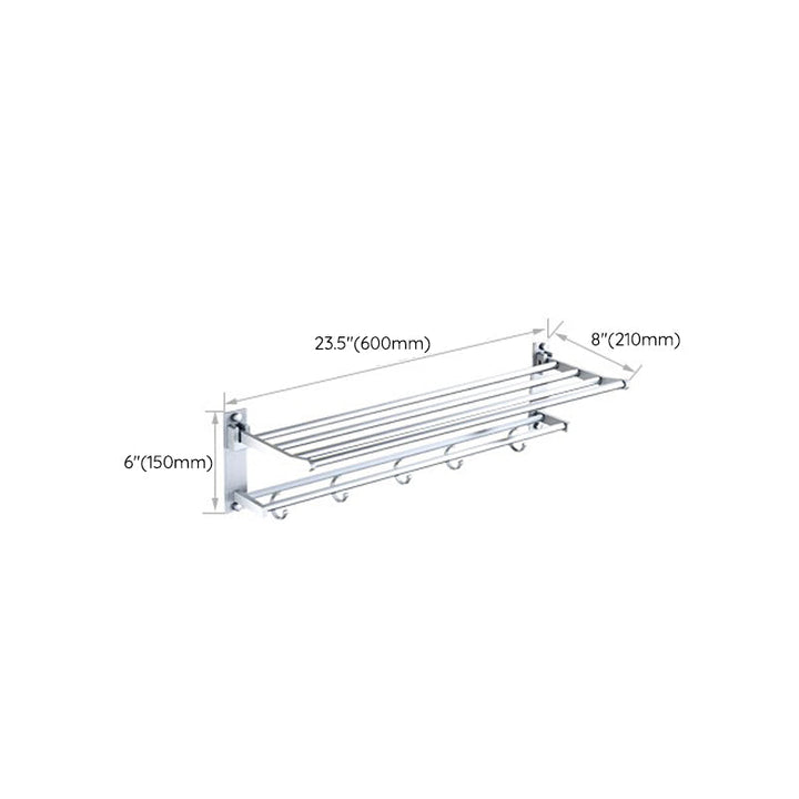 Lisslune | Silver Contemporary Bathroom Hardware Set Stainless Steel Aluminum Bathroom Set
