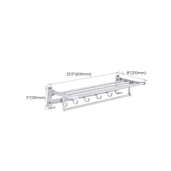 Lisslune | Silver Contemporary Bathroom Hardware Set Stainless Steel Aluminum Bathroom Set